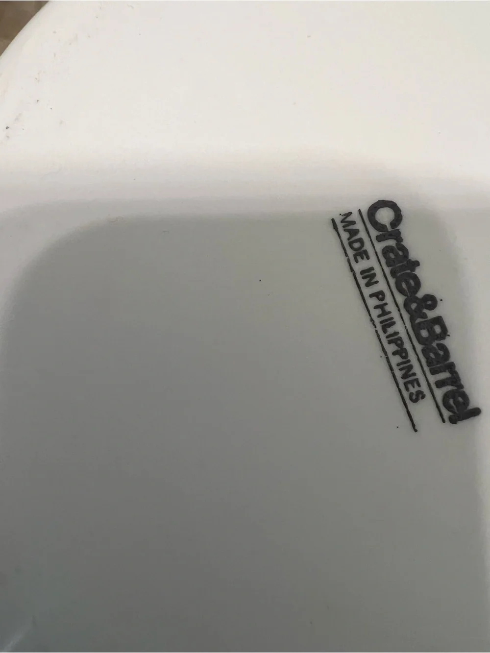 Crate&Barrel White Ceramic Serving Bowl